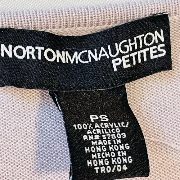 Norton McNaughton Laveder 1 Button Cardigan Sweater Petite Small Women Lace - Picture 7 of 13